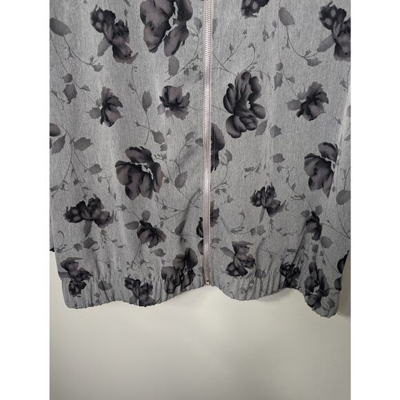 Vintage Silver Threads LTD Bomber Jacket Size XL Full Zip Floral Made USA - Picture 2 of 11